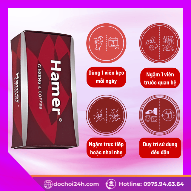 Hướng dẫn sử dụng Kẹo Sâm Hamer