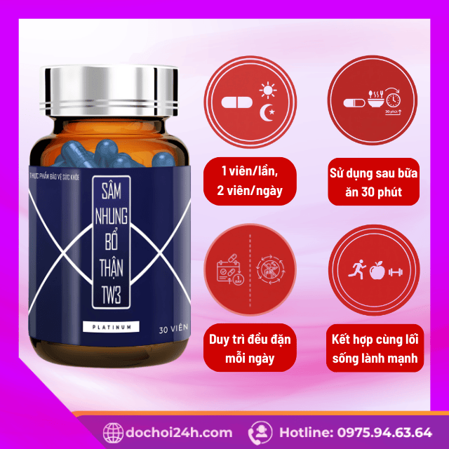 Cách dùng Sâm Nhung Bổ Thận TW3 Platinum tối ưu hiệu quả