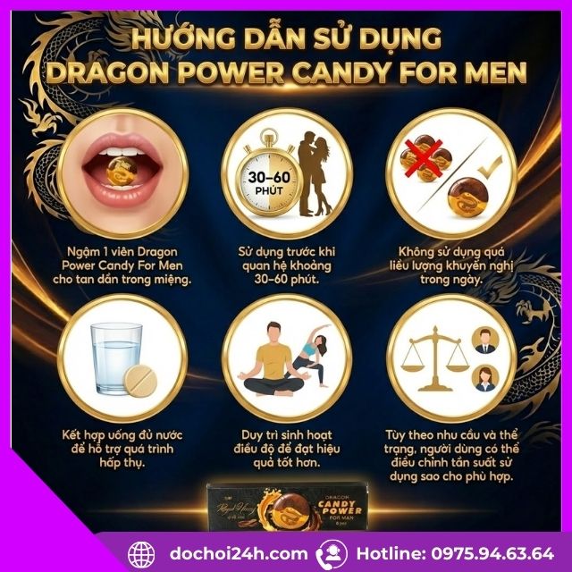 Hướng dẫn dùng Dragon Power Candy For Men