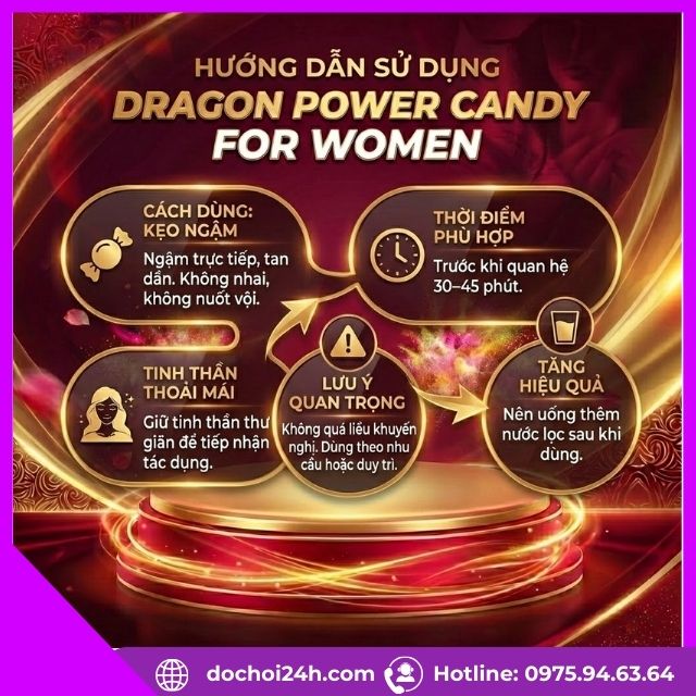 Hướng dẫn dùng Dragon Power Candy For Women