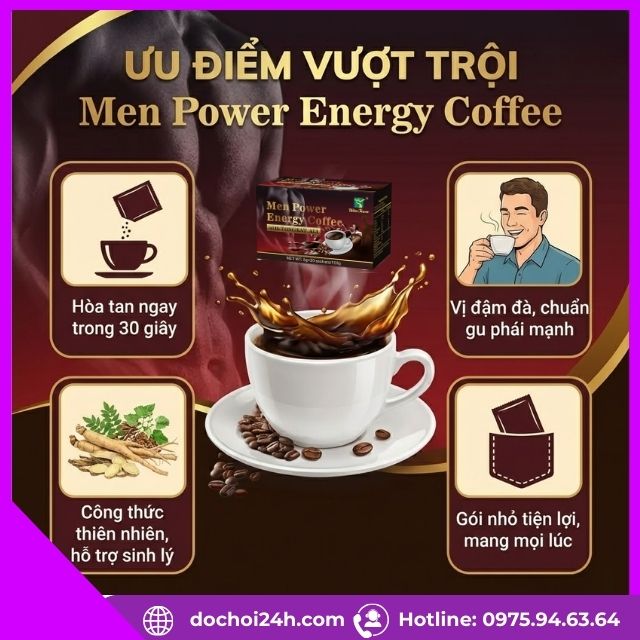 Ưu điểm vượt trội của Men Power Energy Coffee