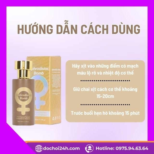 Hướng dẫn cách dùng Pheromone Aphrodisiac Bomb Female hiệu quả nhất