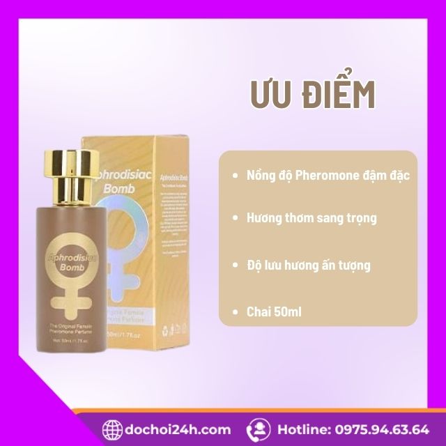 Những ưu điểm của Pheromone Aphrodisiac Bomb Female