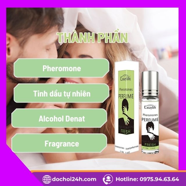 Nước Hoa Kích Dục Nam Cực Mạnh Pheromones Perfume Fresh Thành phần Pheromones Perfume Fresh