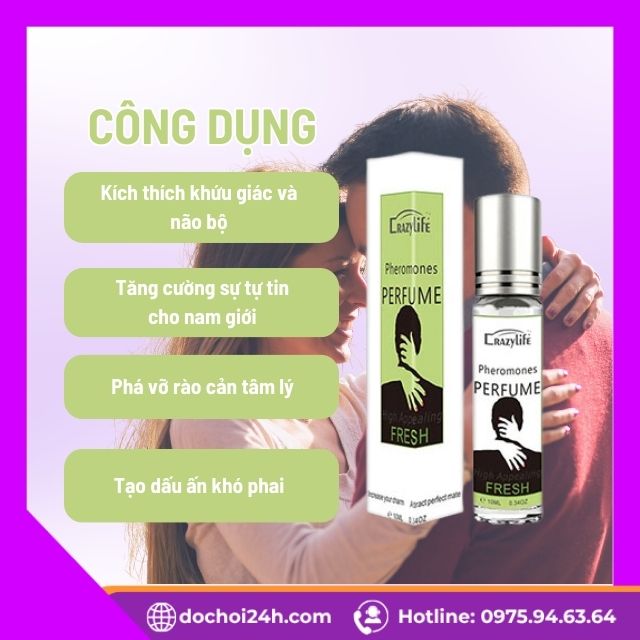 Nước Hoa Kích Dục Nam Cực Mạnh Pheromones Perfume Fresh Công dụng của Pheromones Perfume Fresh cực mạnh